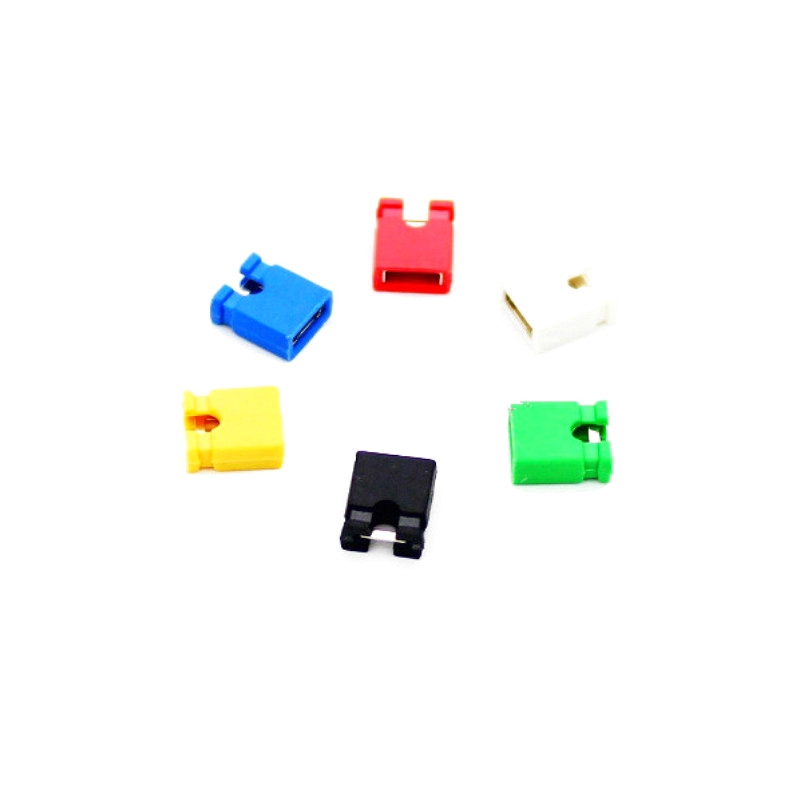 Set 100 nắp mạch ngắn jumper shunt 2.54mm nhiều màu sắc tùy chọn chất lượng cao