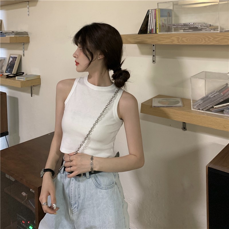 [Mẫu Mới] Áo Ba Lỗ Nữ Dáng Croptop Cổ Trụ Chất Liệu Thun Trơn Cao Cấp Thời Trang Sugal TOP NU 0017V3