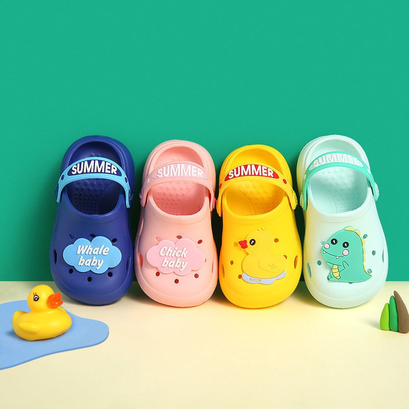 Animal pattern hole shoes  Ready Stock Baby Sandals Non-slip Comfortable Cute Child Shoes Fashion Cartoon kids Slipper Lightweight Baby Shoes