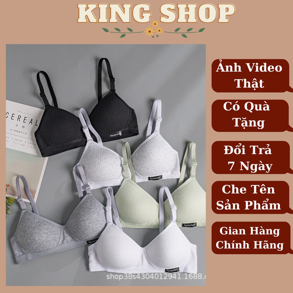 Áo Ngực Bralette Áo Lót Nữ Sinh Không Gọng Cute Chất Cotton Mút Mỏng Mềm Mát Phom Gọm Ngực Đẹp A554