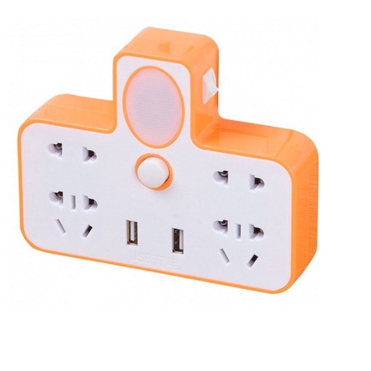 Ổ cắm điện đa năng kèm đèn ngủ và 2 cổng cắm usb