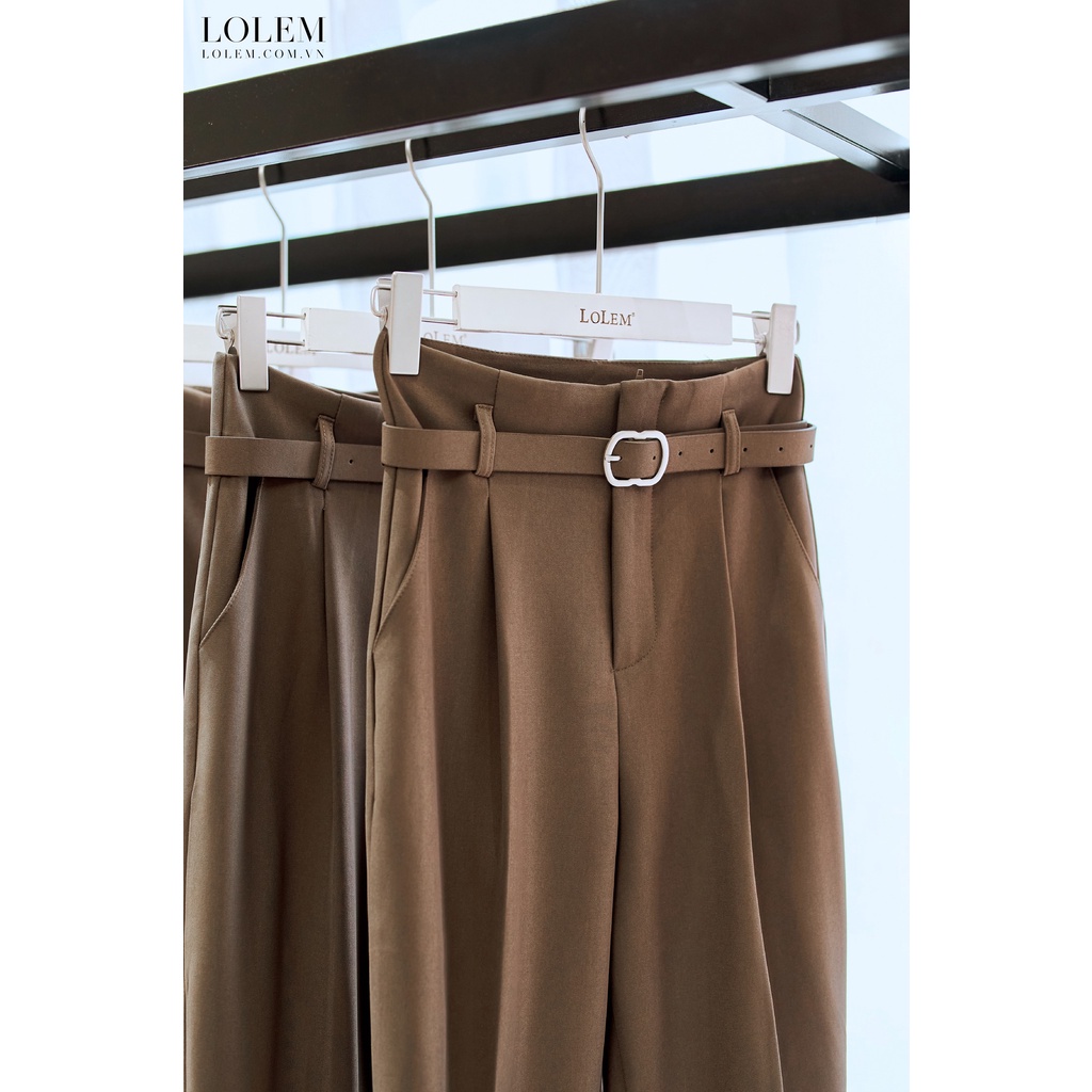Quần tây baggi công sở hai nút chéo LOLEM QB0080