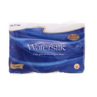 Giấy vệ sinh Watersilk không lỗi - 12 Cuộn x 2 Lớp