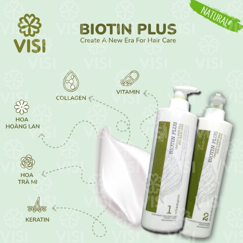 Cặp  dầu gội xả chống rụng tóc VISIONMI BIOTIN PLUS