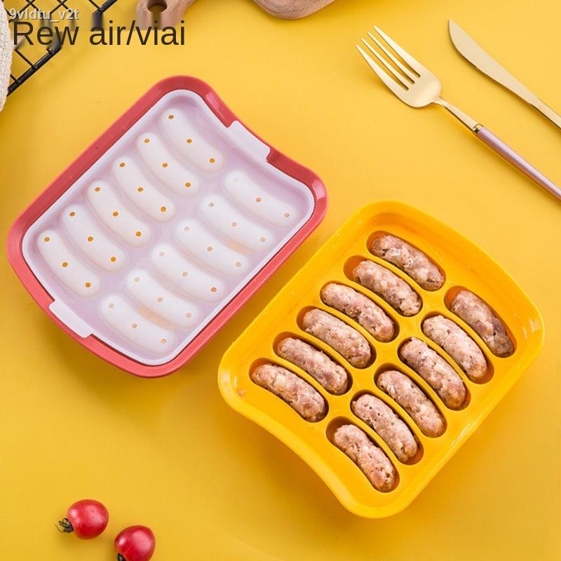 【2021】Khuôn làm xúc xích, ăn dặm cho bé, dụng cụ hấp silicon baby homemade có thể giăm bông trẻ em