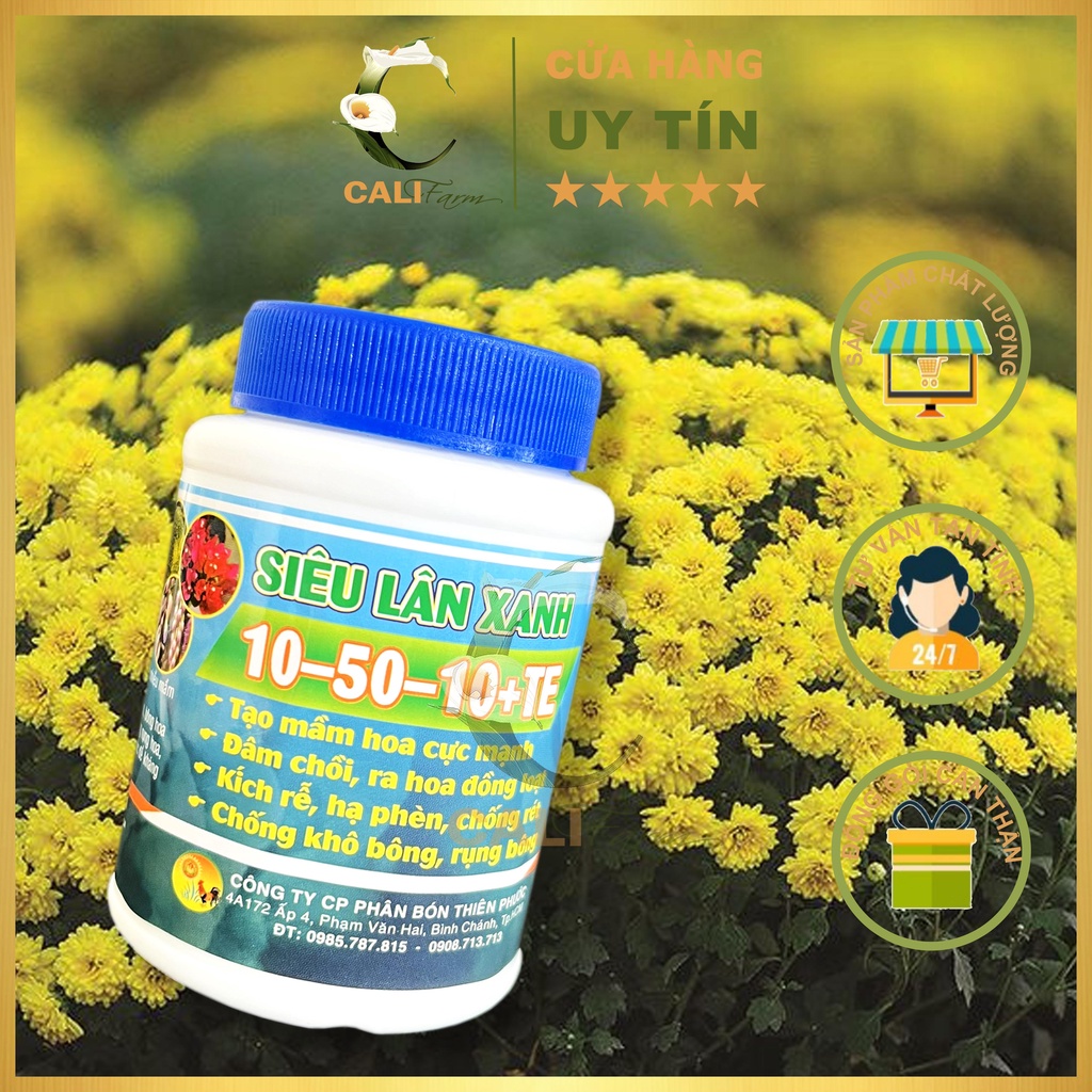 Phân bón Siêu Lân Xanh 10-50-10+Te hũ 100gram