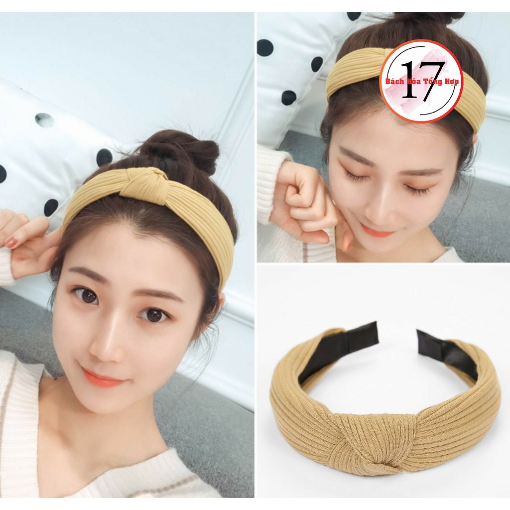 Bờm tóc turban Hàn Quốc, băng đô cài tóc bằng vải siêu đẹp cho nữ và bé gái [11 Mẫu]