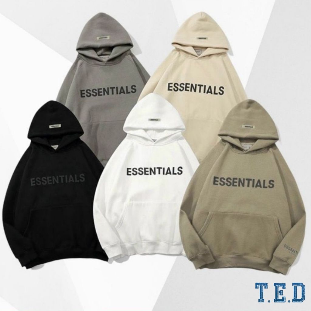 Áo hoodie Essentials nỉ bông dày dặn kèm ảnh thật POCAHOUSE Áo hoodie nam nữ nỉ bông TED12