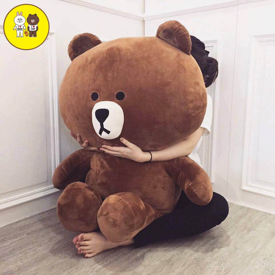 Gấu bông Brown màu Nâu size 1m1-1m3 - Đồ chơi quà tặng Hot Trend - Xưởng gấu bông Việt Nam