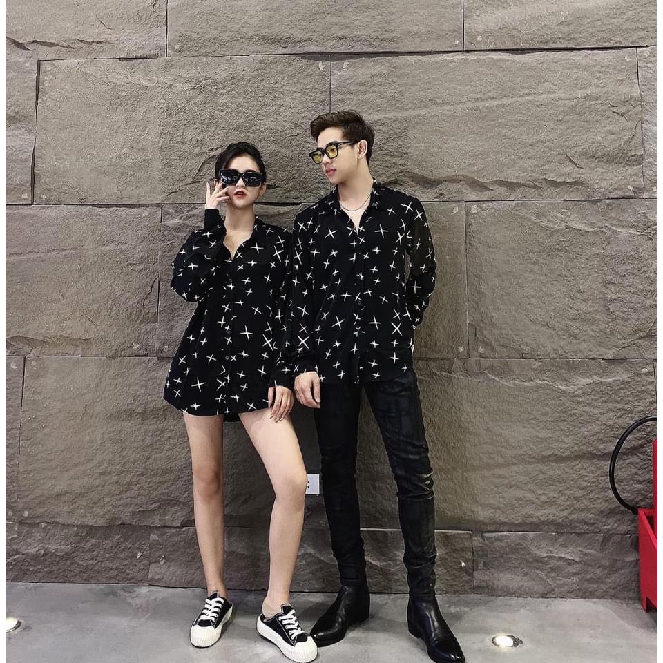 sơ mi dài tay ,nam, nữ, họa tiết, chất lụa cực mát. không nhăn, không xù