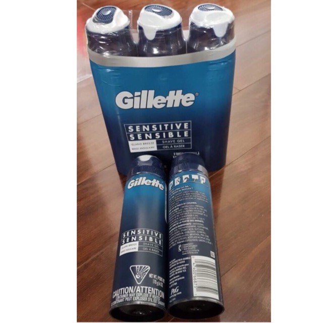 Gel cạo râu Gillette Sensitive Sensibile Shave Gel 170g