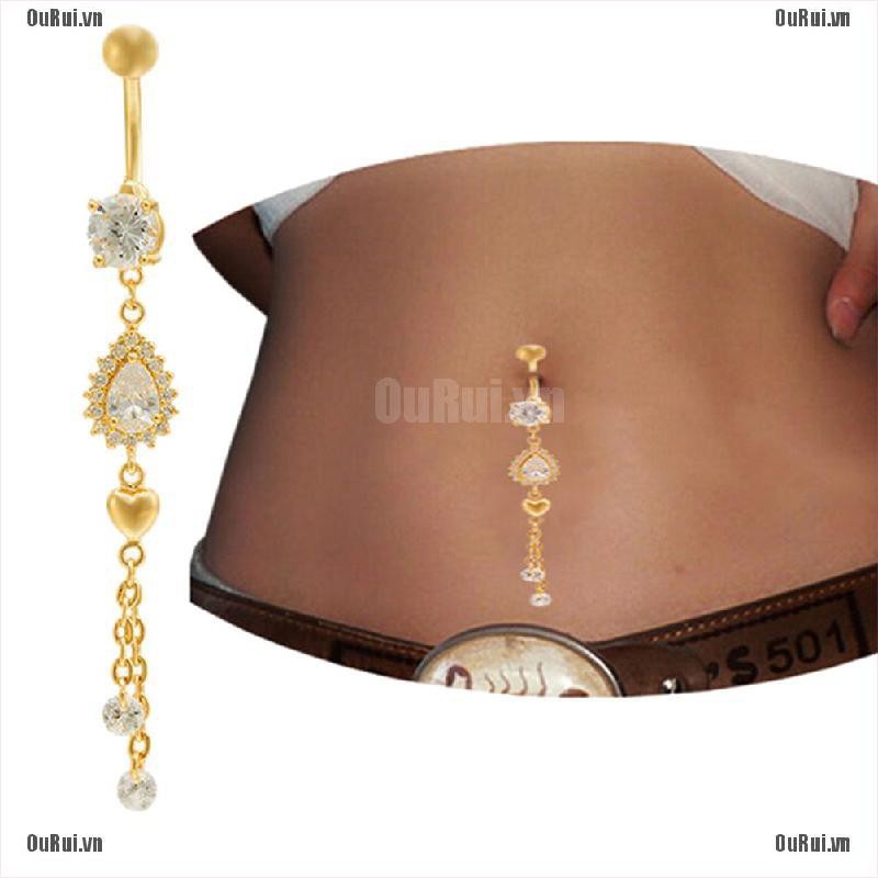 Khuyên Rốn Đính Đá Thời Trang Cá Tính Cho Nữ