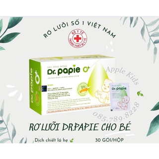 Mua 2 hộp Tặng quà Gạc rơ lưỡi Dr Papie vệ sinh răng miệng cho bé