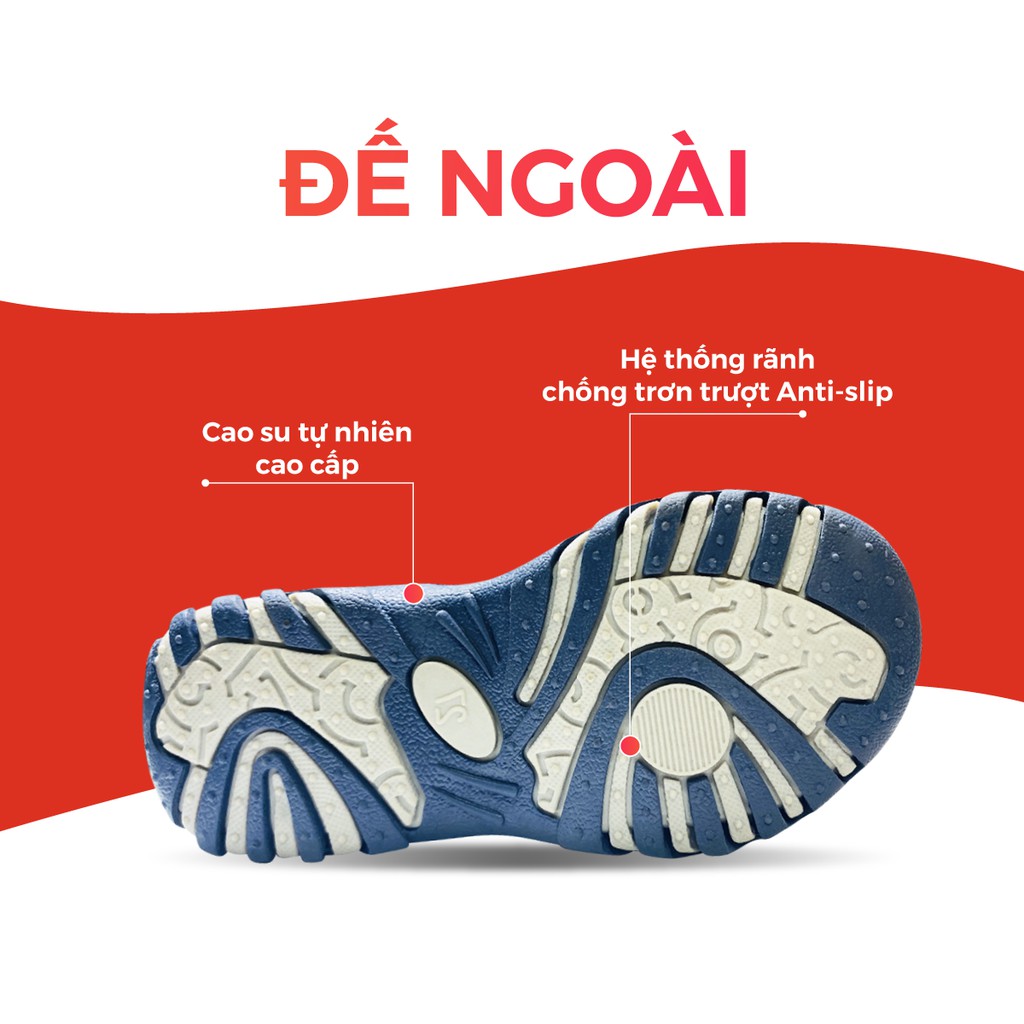 Dép Quai Hậu Bé Trai Đi Học Chính Hãng Crown Space UK Sandals Trẻ em Nam Cao Cấp CRUK533 Nhẹ Êm Size 26-35/2-14 Tuổi