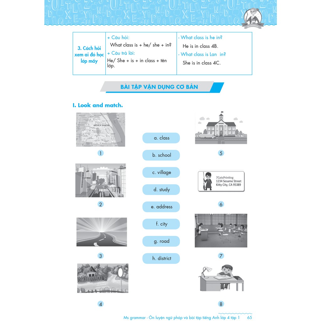 Sách Ms Grammar Ôn luyện Ngữ pháp và Bài tập tiếng Anh lớp 4 (tập 1) - MGB