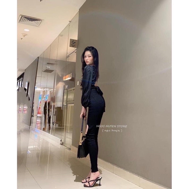 Quần bò jean nữ rách dáng bo hack dáng sexy năng động cá tính thời trang SM STORE Q4