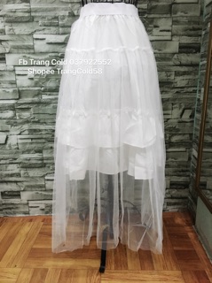 Chân váy tầng pha von siêu xinh( kèm ảnh shop chụp thật)