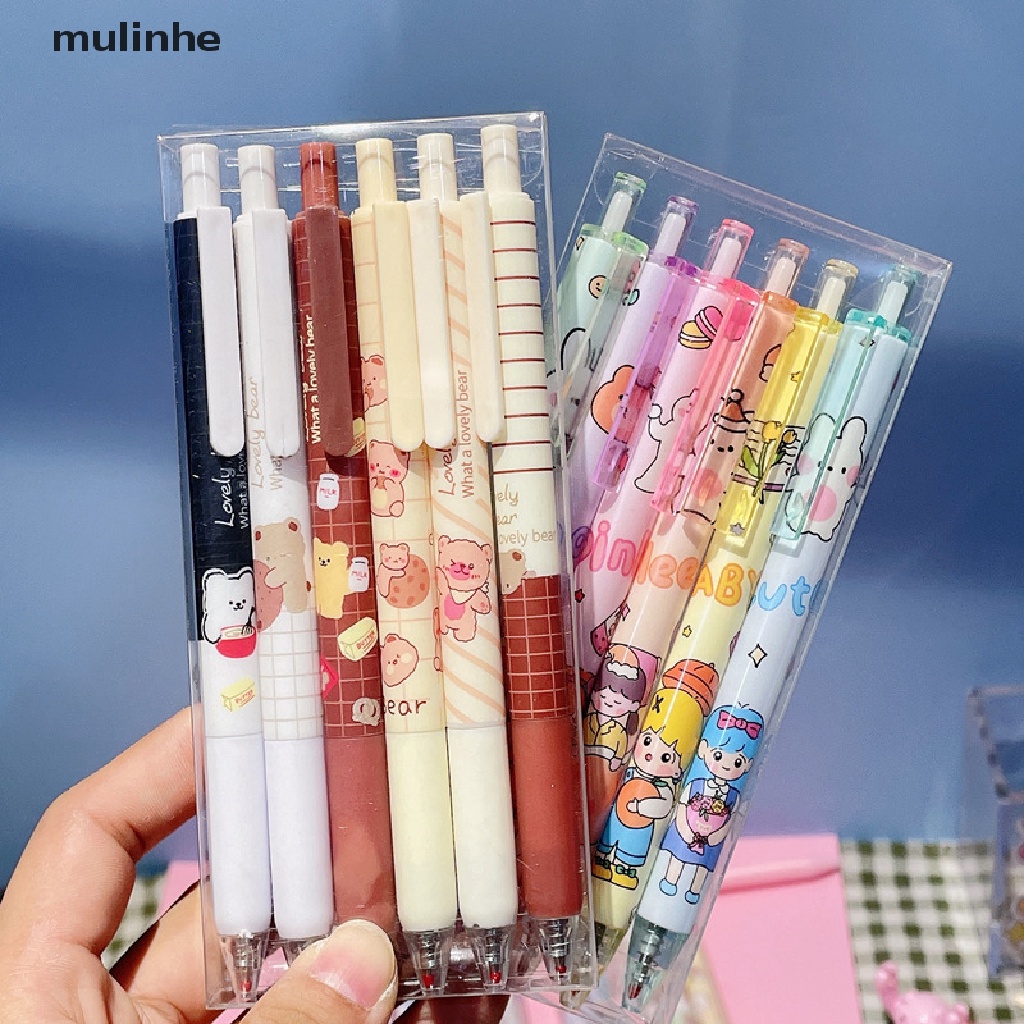 Mulinhe Set 6 Bút Mực Nước Thiết Kế Dễ Thương Cho Học Sinh vn