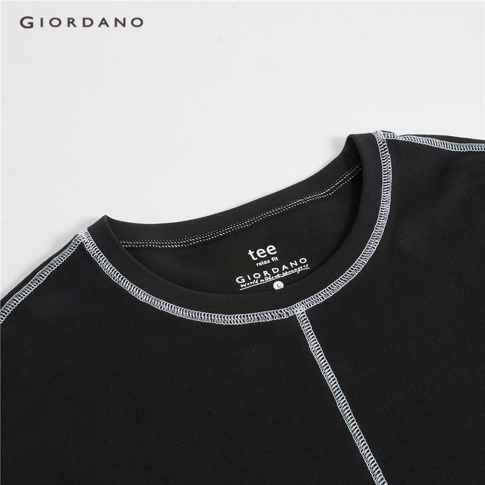 Áo Thun GIORDANO 01020805 Vải Cotton Đường May Phẳng Cổ Tròn Dài Tay Thời Trang Cho Nam | BigBuy360 - bigbuy360.vn