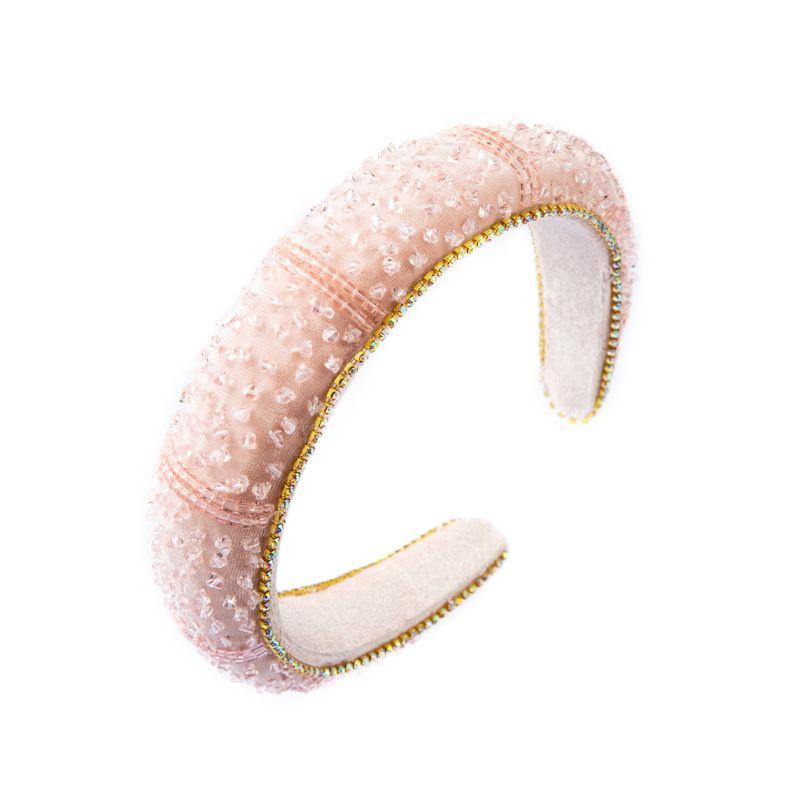 Flgo Băng Đô Cài Tóc Bằng Nhung Đính Đá Lấp Lánh Thời Trang