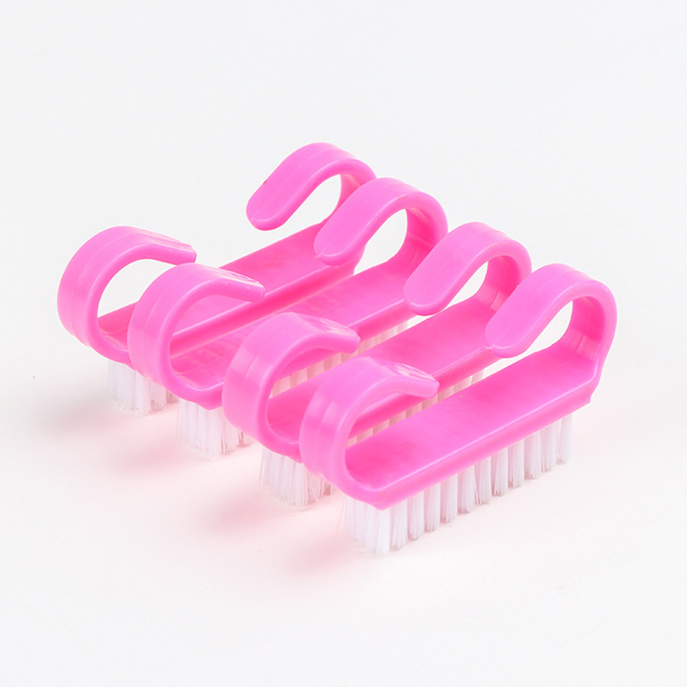 [Hàng mới về] Bàn Chải Làm Sạch Móng Tay Hình Chiếc Sừng Bằng Nhựa Tiện Dụng