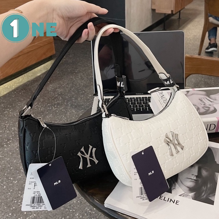( Chuẩn Hãng ) Túi Kẹp Nách Túi Xách Mlb Ny Monogram Embossed Hobo Bag New York Yankees Full Tag Mac