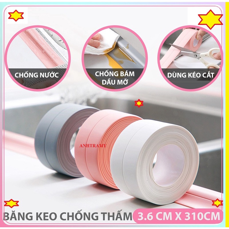 Băng keo dán chống thấm nước trong bếp, nhà vệ sinh 3.6 x 320cm-PK104