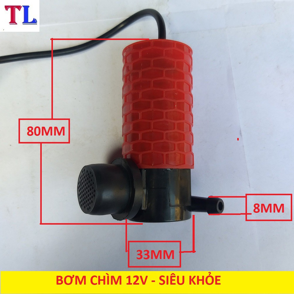 bơm chìm mini 12v - 30w (bơm cắt rãnh tường)