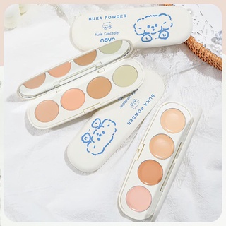 Bảng kem che khuyết điểm/ triệt sắc 4 ô novo buka concealer