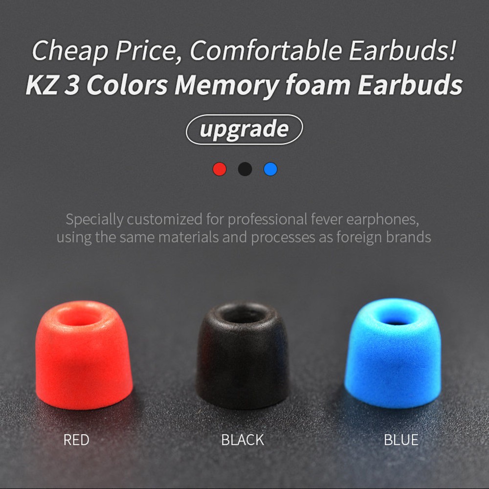 Set 3 Cặp Đệm Tai Nghe KZ ZSX ZS10 Pro ZST Pro ZSN Pro Bằng Cao Su Non Cách Âm