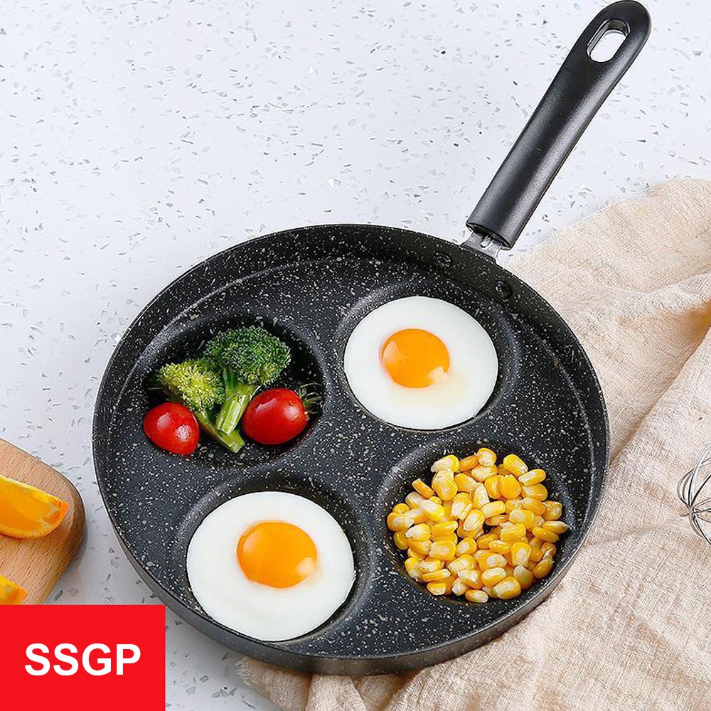 Chảo chống dính 4 ngăn SSGP cao cấp, chảo chiên trứng rán trứng 4 ngăn siêu tiện lợi