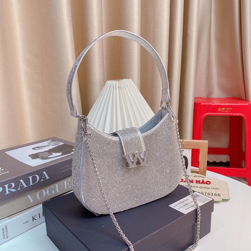 Túi Đính Đá Size 22 Cm Hàng Cao Cấp Full bocx Nguyên Siu Đeo Chéo Đeo Kẹp Nách