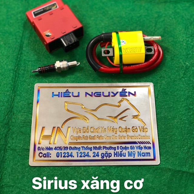 Compo lửa IC Shark, Mobin Kozil, Bugi bạch Kim cho Sirius xăng cơ