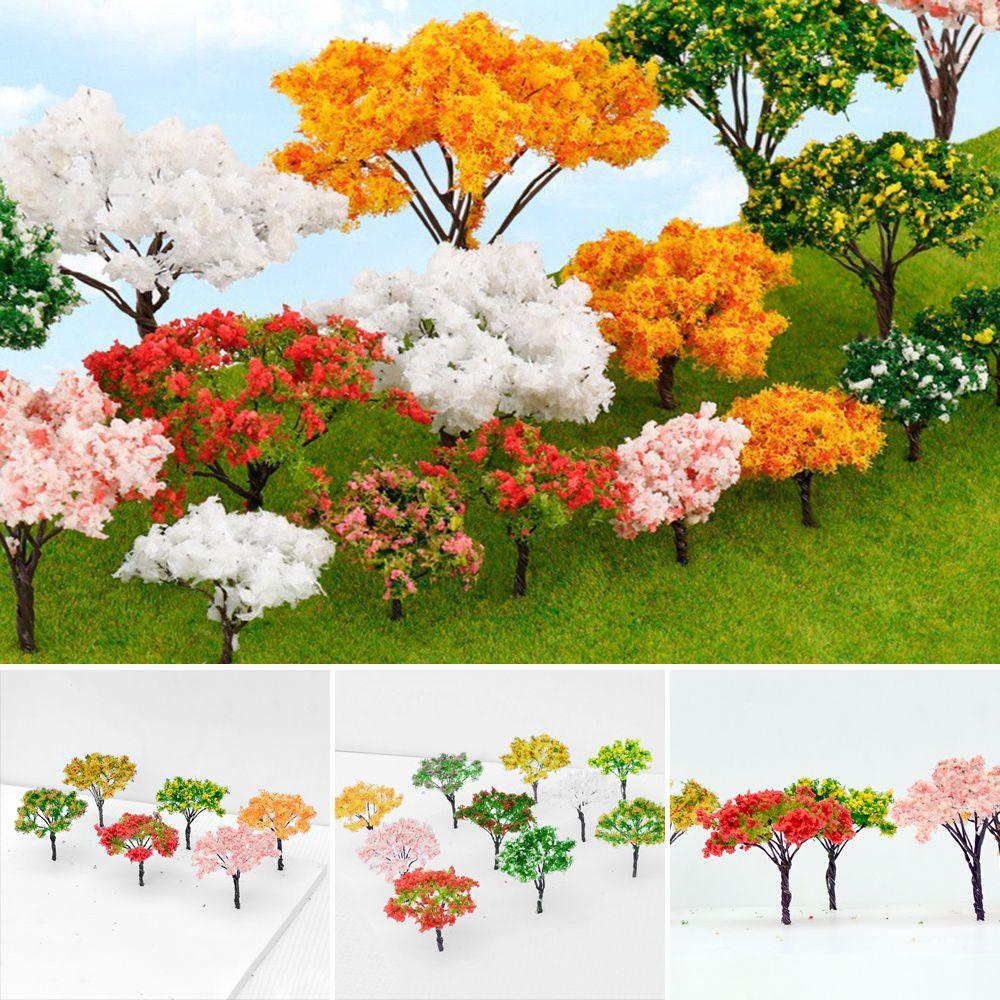 Bộ 10 Mô Hình Cây Hoa Trang Trí Tiểu Cảnh