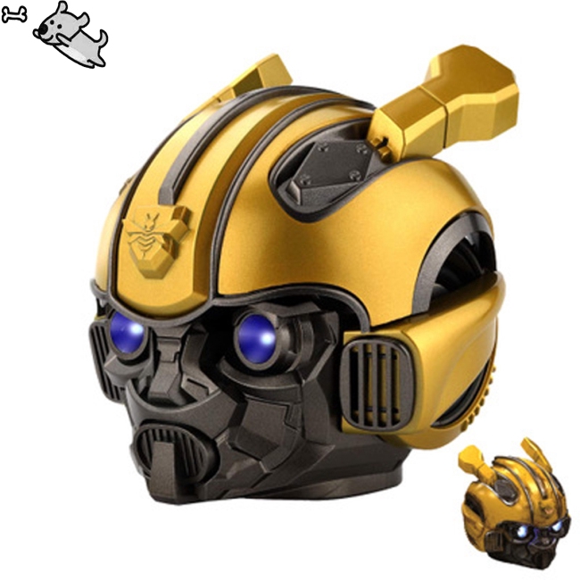 Bumblebee Helmet Bluetooth Speaker Fm Radio Usb Mp3 TF Smart Subwoofer Blue Tooth 5.0 Portable Mini