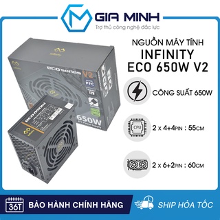 Mua  Mã 155ELSALE giảm 7% đơn 300K  Nguồn máy tính Infinity ECO 650W V2 80Plus Single Rail – True Power