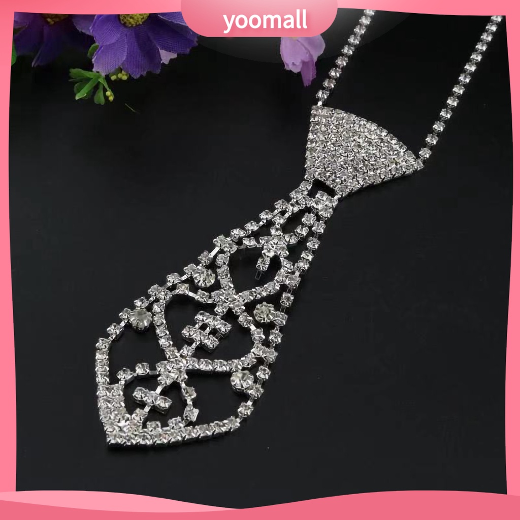Vòng cổ Hình Cà Vạt Đính Đá Thời Trang Cho Nam Và Nữ