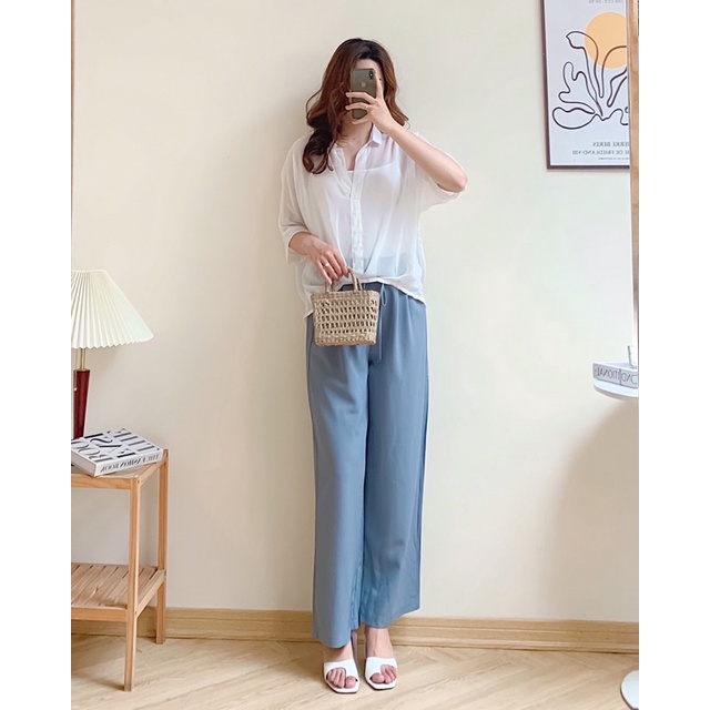 Áo sơ mi voan tay rơi+áo 2 dây 66a21 by germe