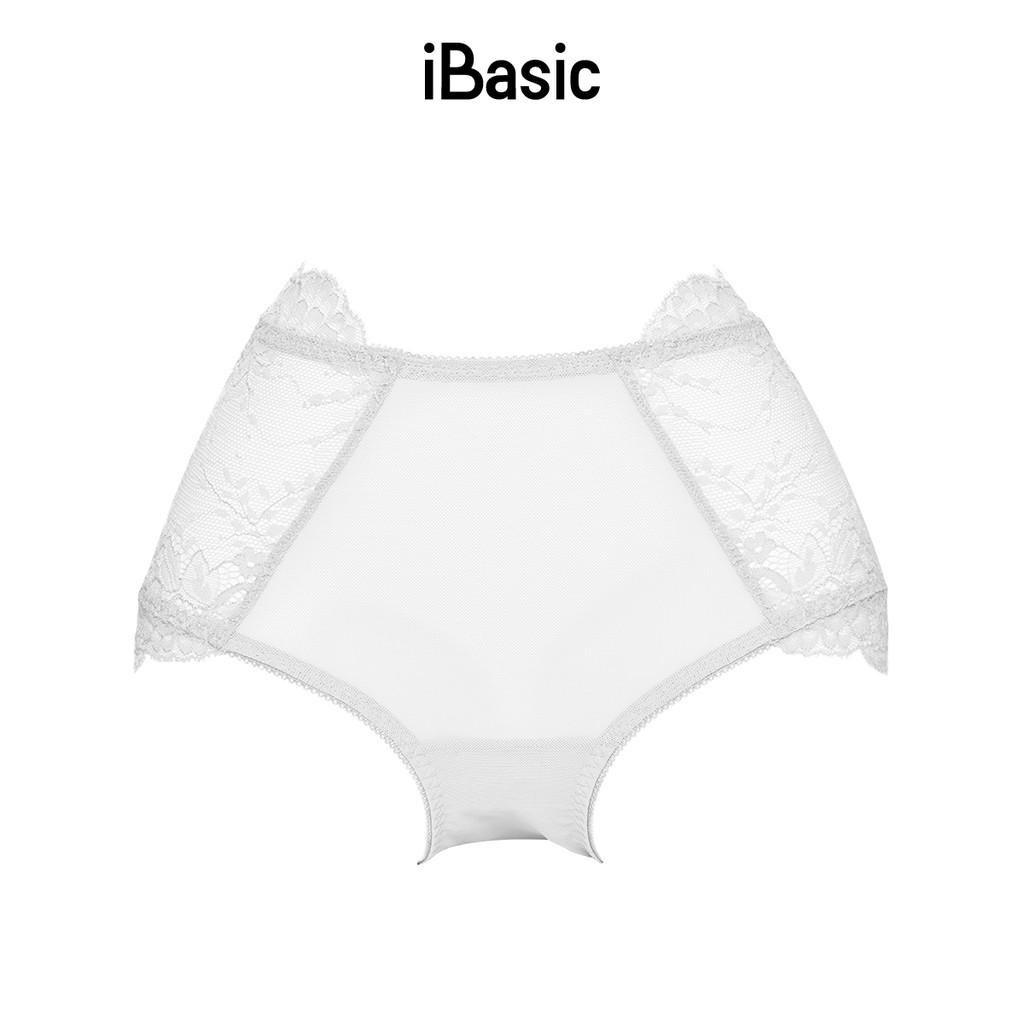 Quần lót nữ ren lưới chiếc lá lưng cao iBasic PANY055