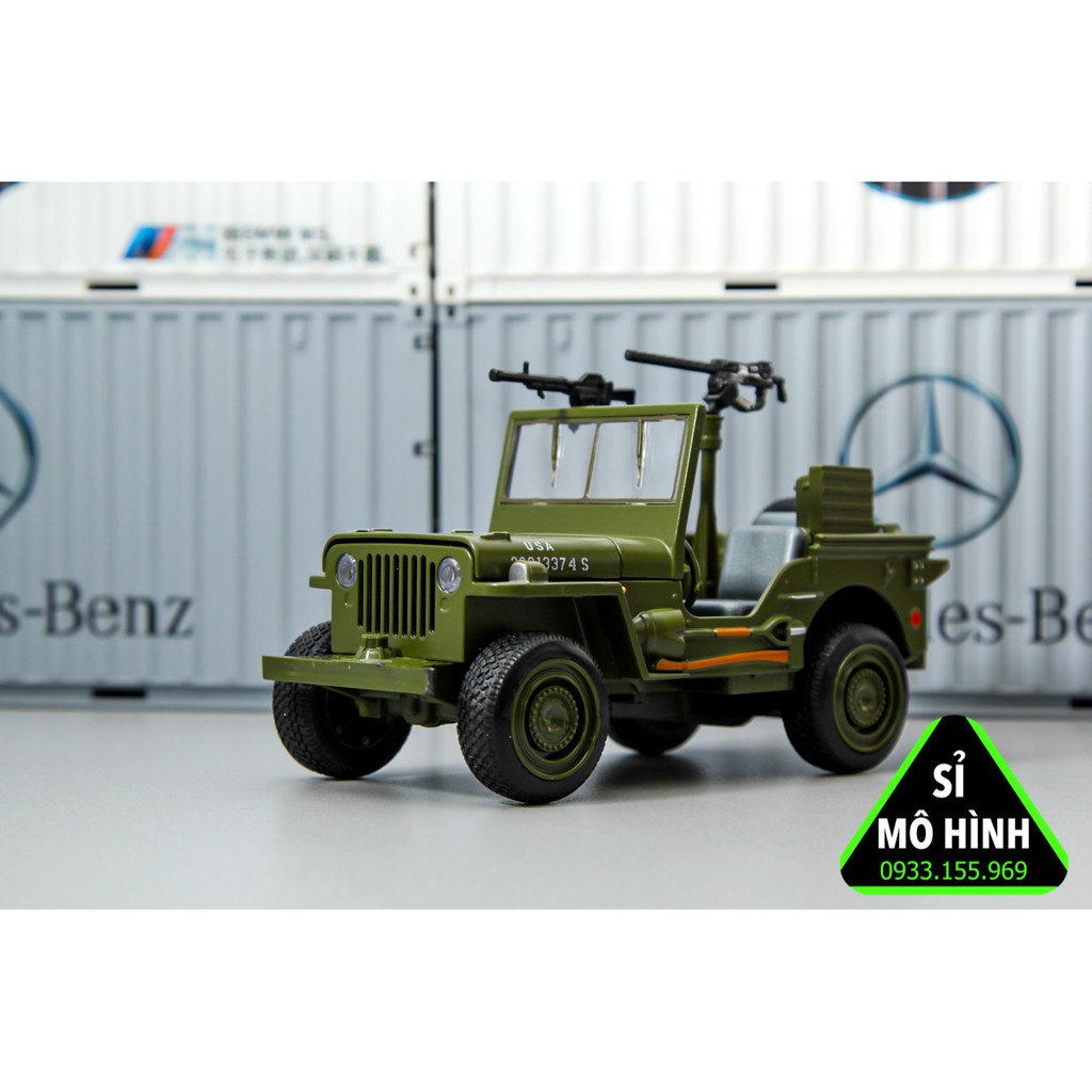 Mô hình xe Jeep mui trần quân đội chiến đấu