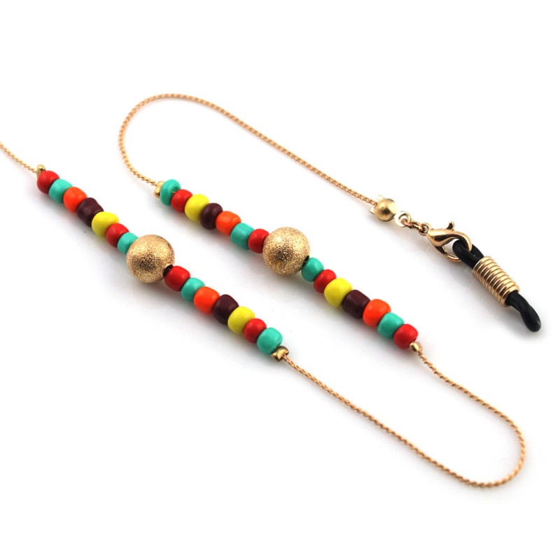 Dây Chuỗi Hạt Đeo Mắt Kính Bằng Kim Loại Đeo Cổ Thời Trang 2018