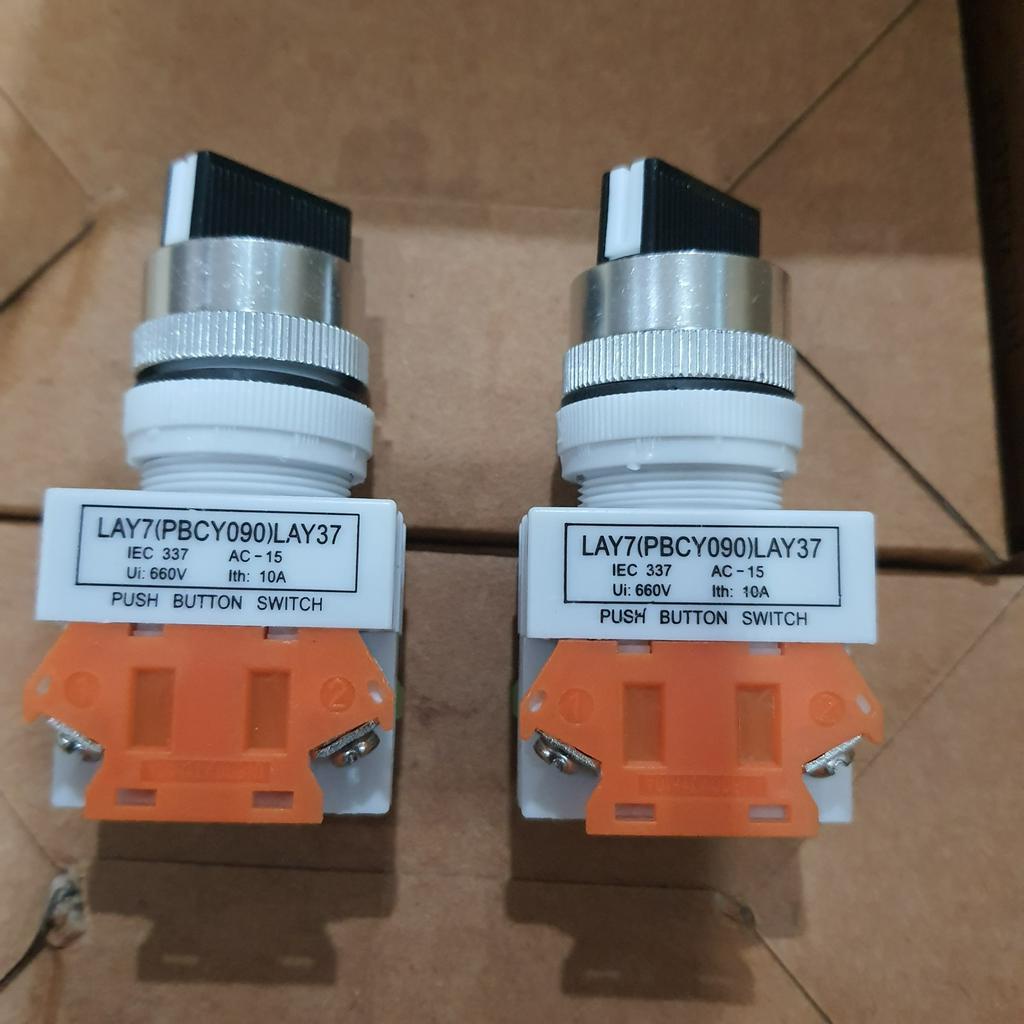 Công tắc 3 vị trí LAY37 LOẠI 1 NHÔM Aluminum chất lượng cao phi 22mm