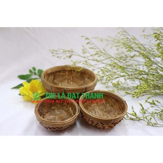 Thúng tre tự nhiên đựng đồ ăn, trang trí, chụp hình decor