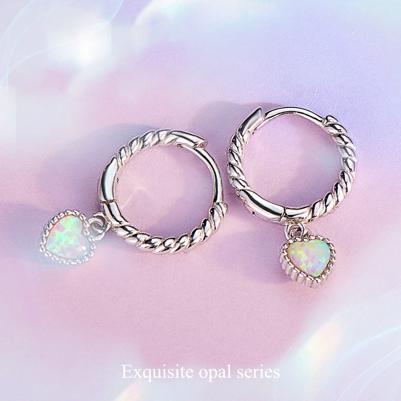 BAMOER Set Dây Chuyền Và Đôi Khuyên Tai bạc 925 Đính Đá Thời Trang Dành Cho Nữ