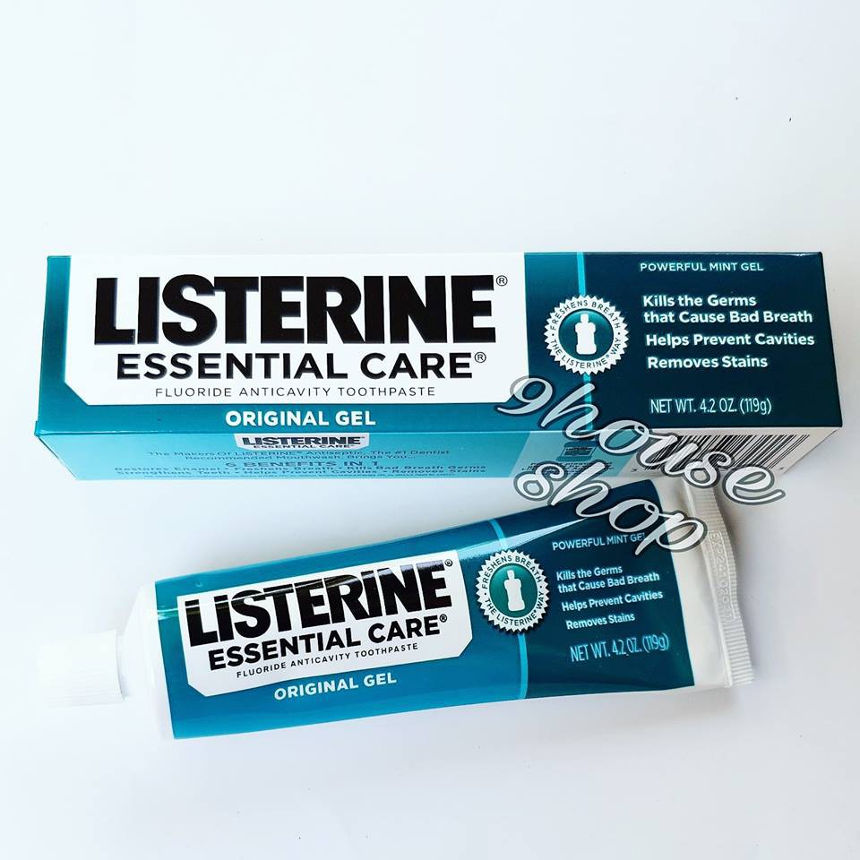 Kem đánh răng Listerine Essential Care Original Gel 119g