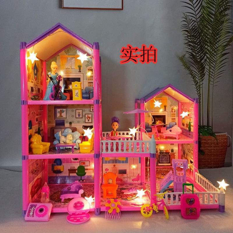 Bộ Đồ Chơi Ngôi Nhà Búp Bê Công Chúa Barbie Xinh Xắn Cho Bé