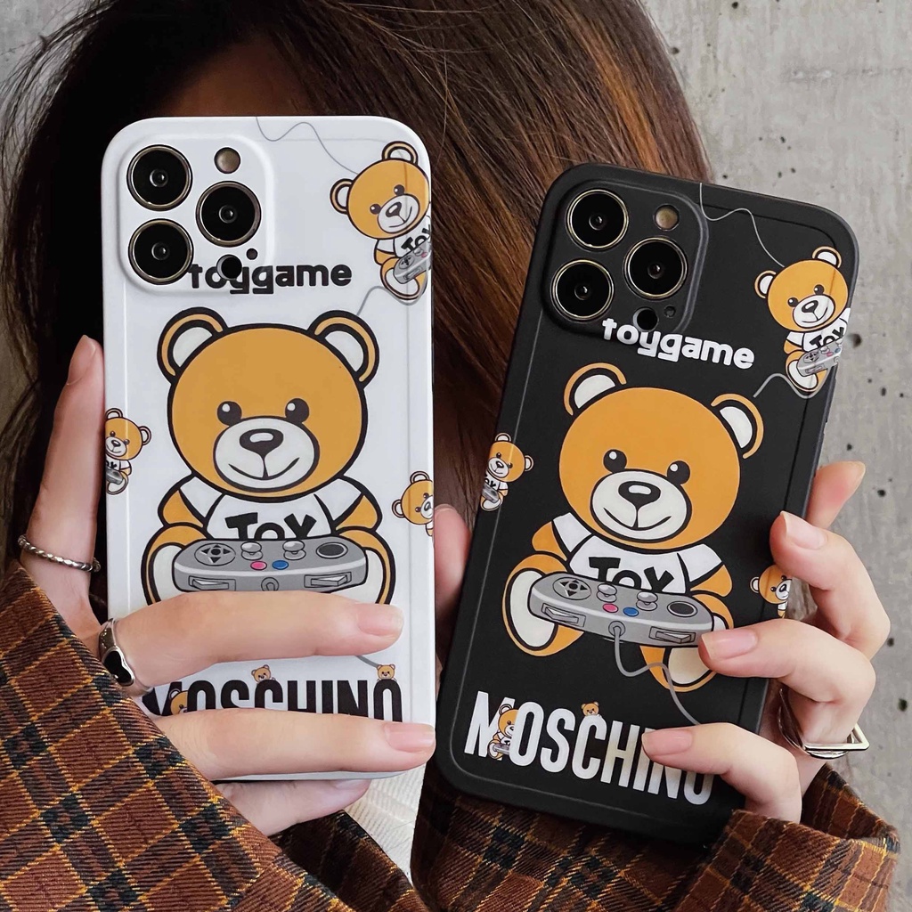 Ốp Điện Thoại Chống Sốc In Hình Gấu Dễ Thương Cho iPhone 14 13pro max 12pro 11promax