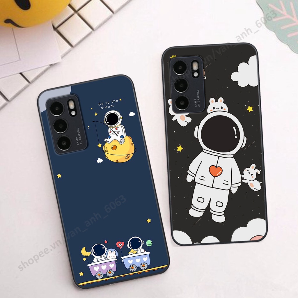 Ốp Oppo Reno6 / Reno6 Z 5G / Reno 6 hình bầu trời, phi hành gia đẹp, ốp lưng điện thoại oppo viền dẻo cao cấp