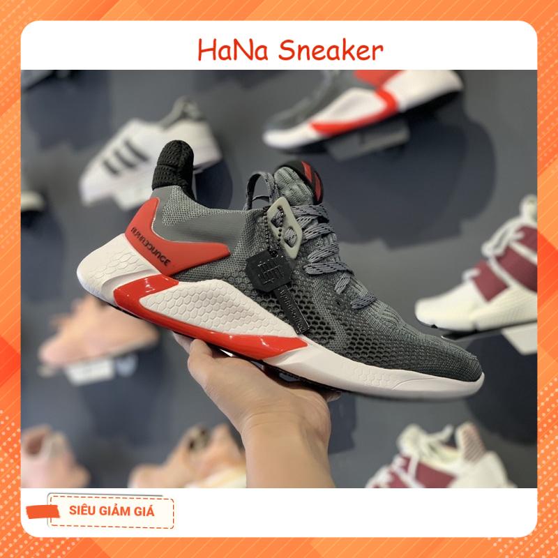 Giày thể thao/ Sneaker Alphabounce 2020 xám đỏ (Full box + tặng kèm tất sneaker )