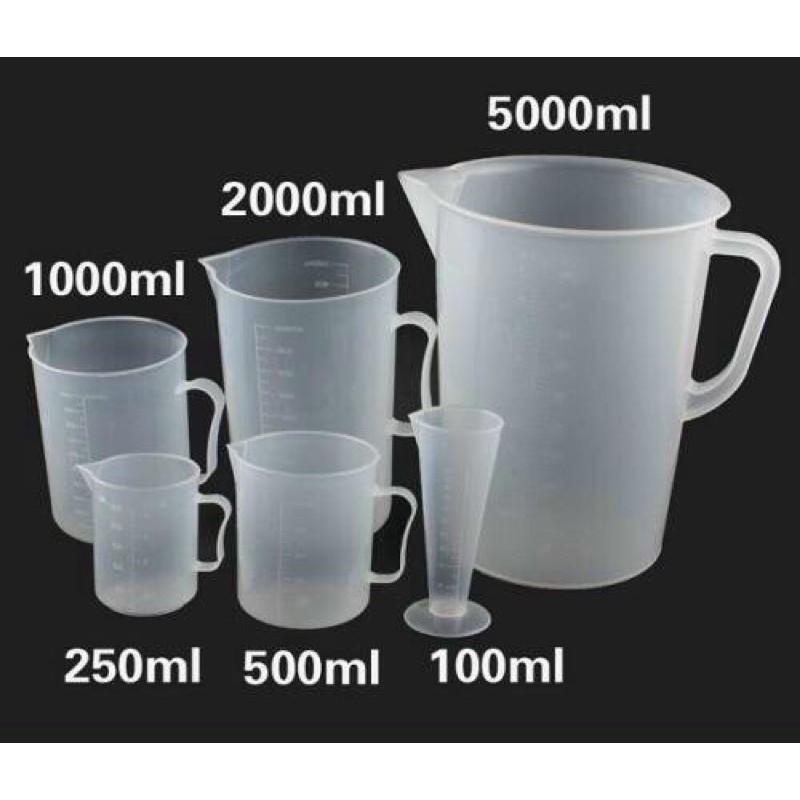 Ca đong nhựa chia vạch định mức (từ 100ml đến 5000ml)